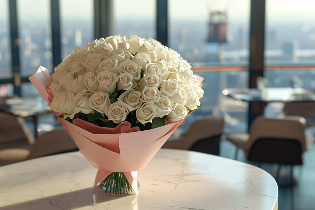 Искусство дарить: роскошь букета из 101 розы
